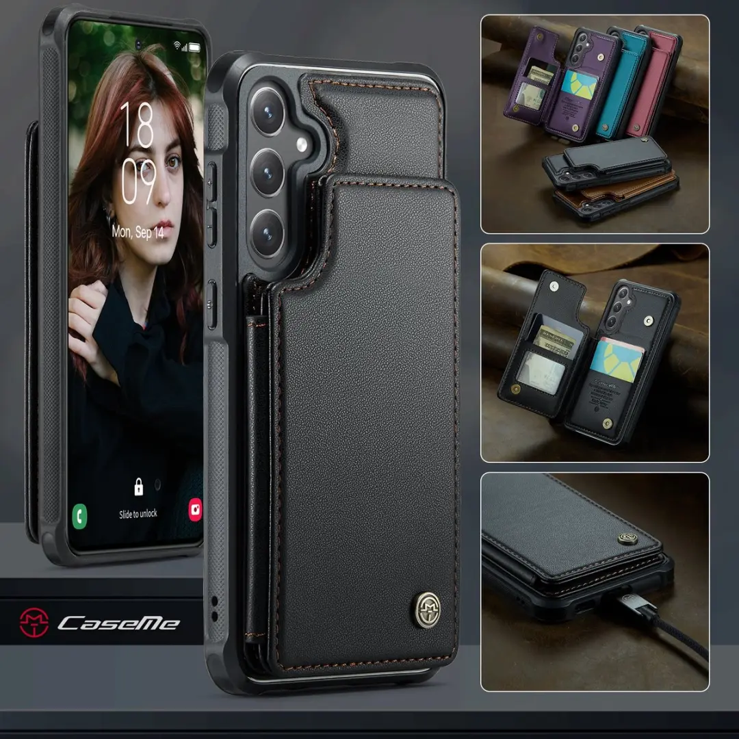 Caseme C22 Hoesje Samsung Galaxy S26 - Pasjeshouder - Zwart