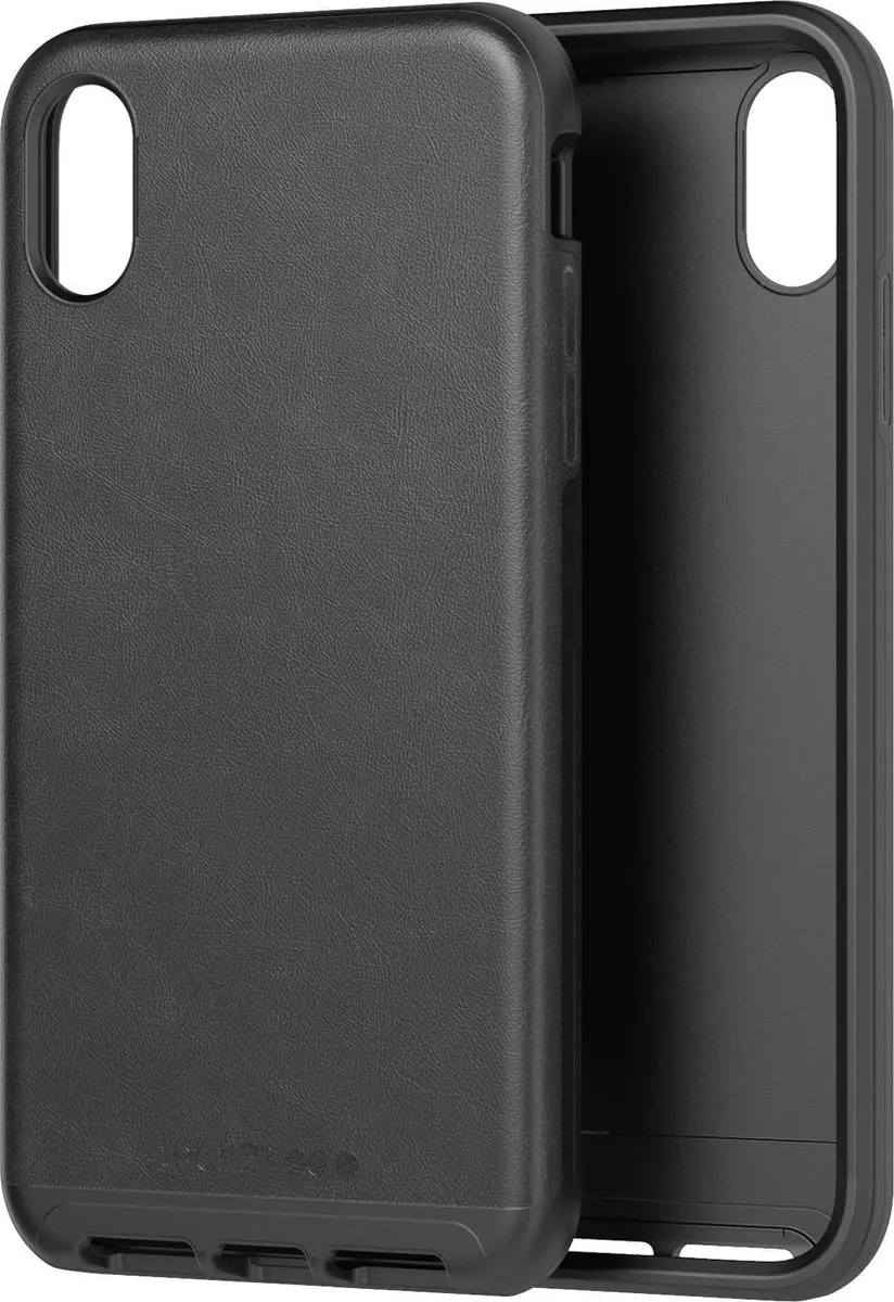 Tech21 Evo Luxe iPhone Xs Max Hoes - Zwart leer