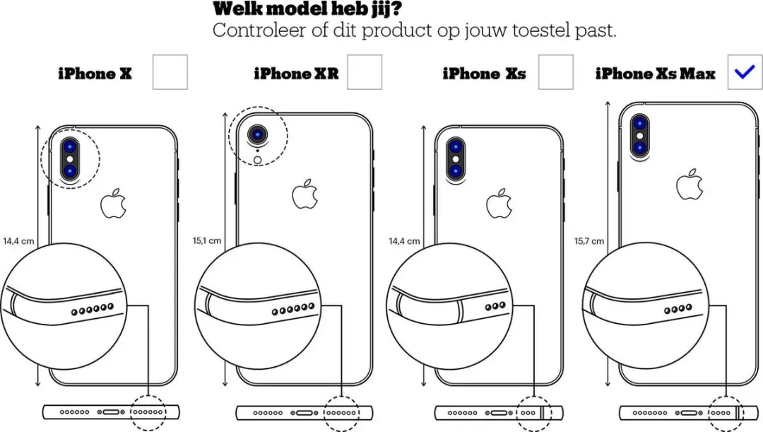 Tech21 Evo Luxe iPhone Xs Max Hoes - Zwart leer