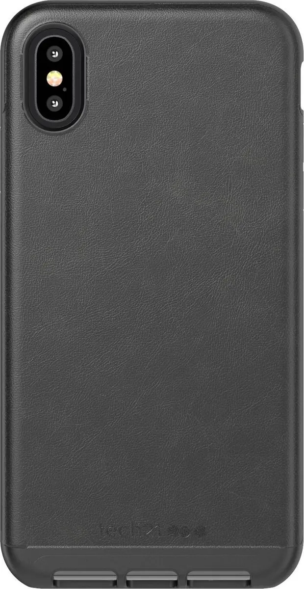 Tech21 Evo Luxe iPhone Xs Max Hoes - Zwart leer
