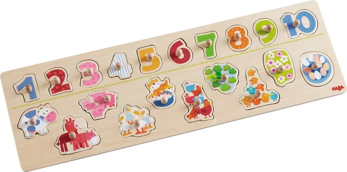 Haba Inlegpuzzel Beestachtig Telplezier 20-delig