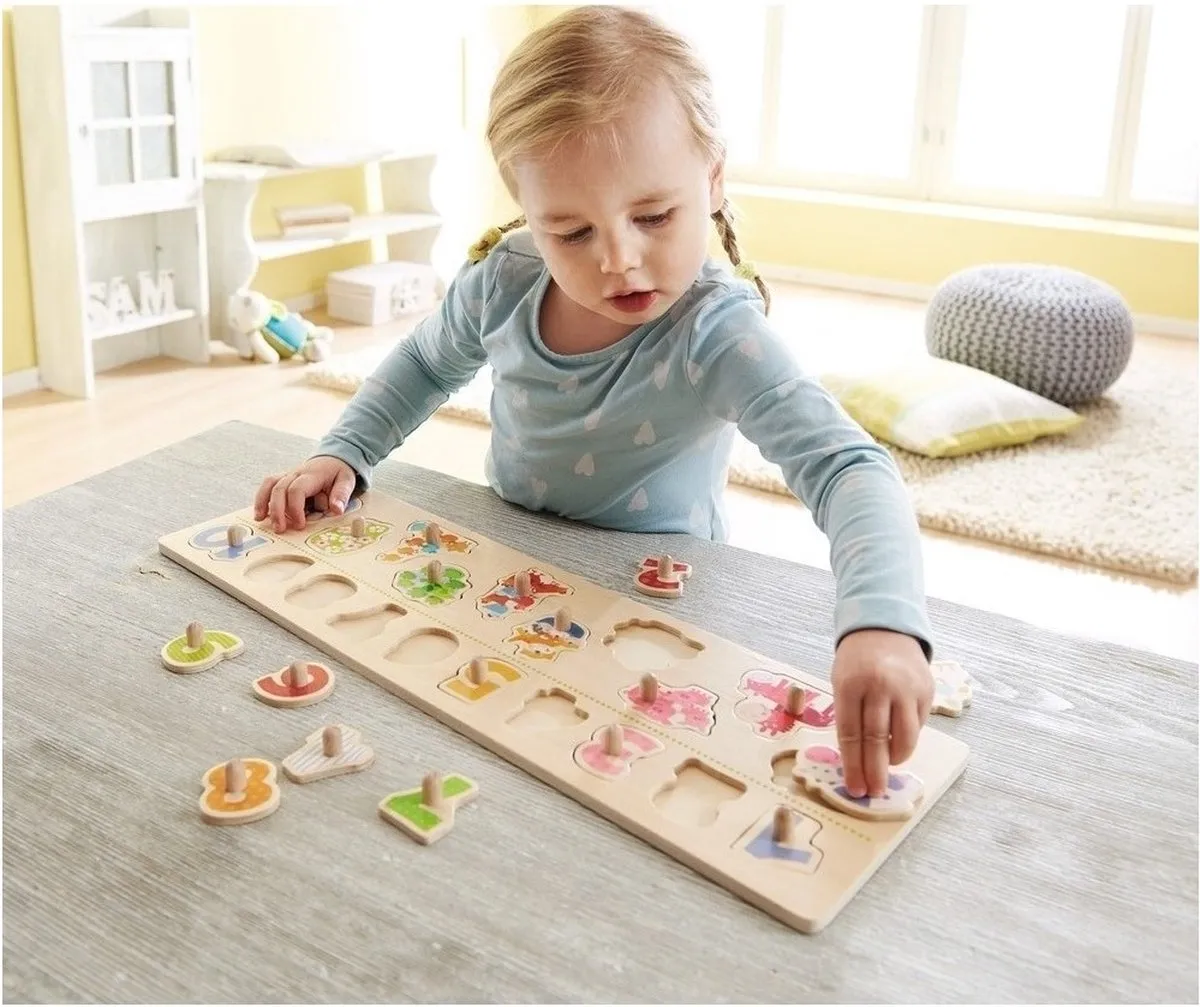 Haba Inlegpuzzel Beestachtig Telplezier 20-delig - Multicolor