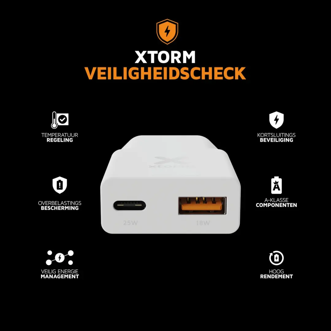 Xtorm SuperCharge PowerBank 20000mAh - 2x USB - Lightning - 6x opladen