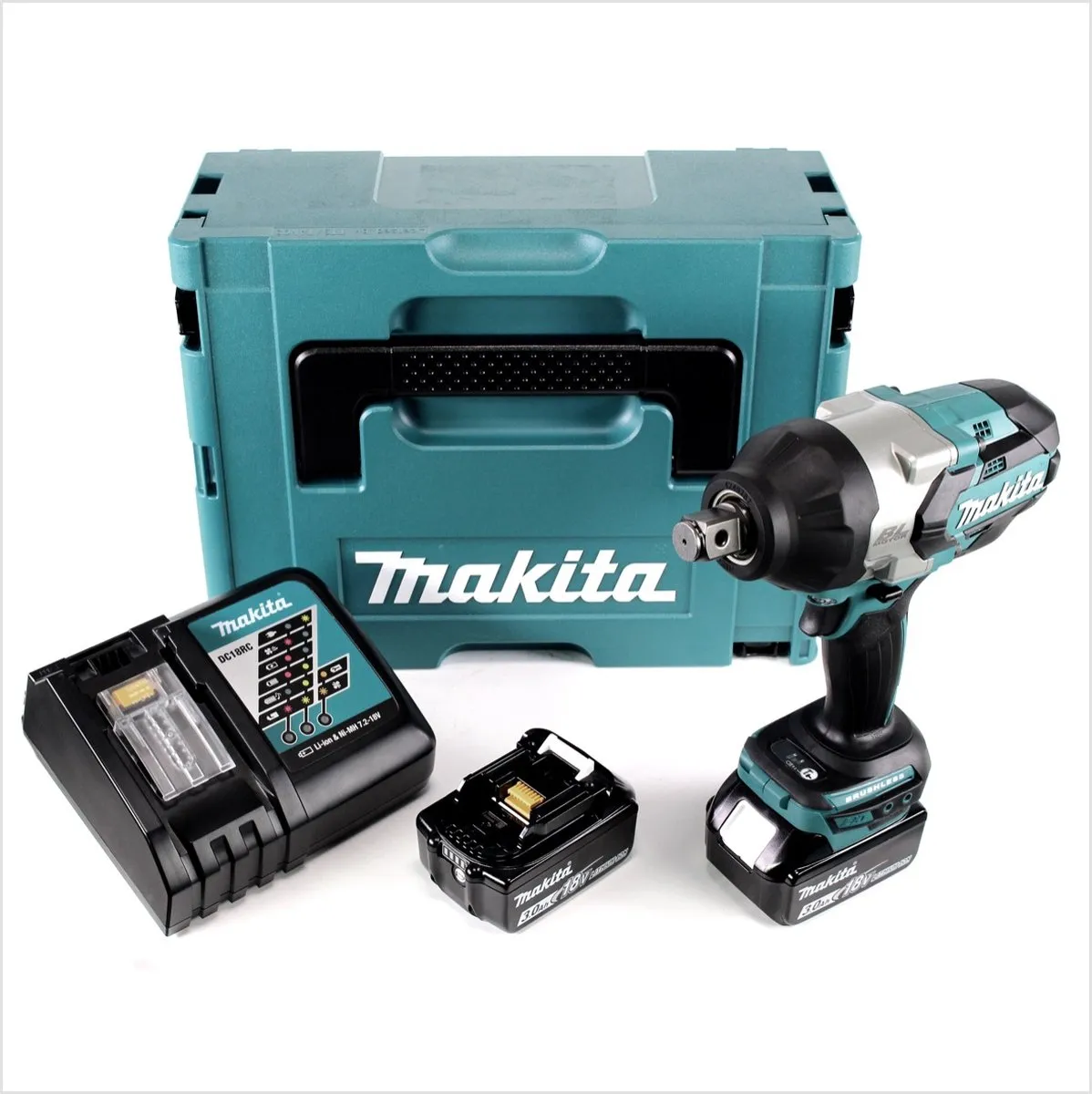 Makita DTW 1001 RFJ Slagmoersleutel 18V - 1050Nm - 2x 3.0Ah + Lader - afbeelding 4 van 5