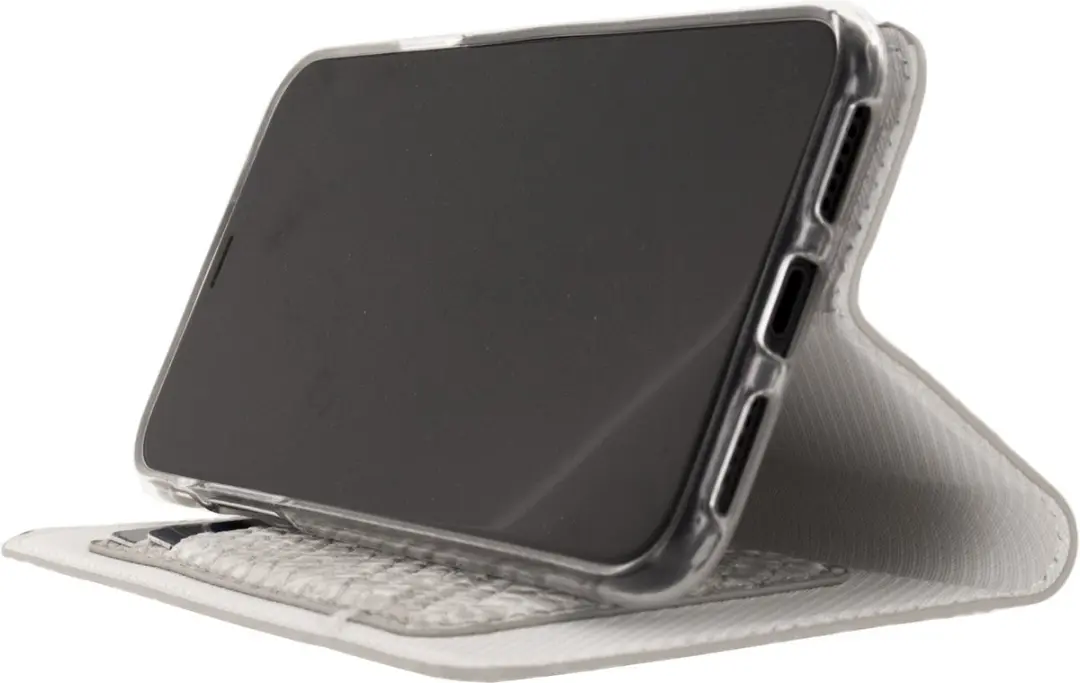 Mobilize Premium Gelly Bookcase iPhone X - 2 Pasjes - Snake Light Grey