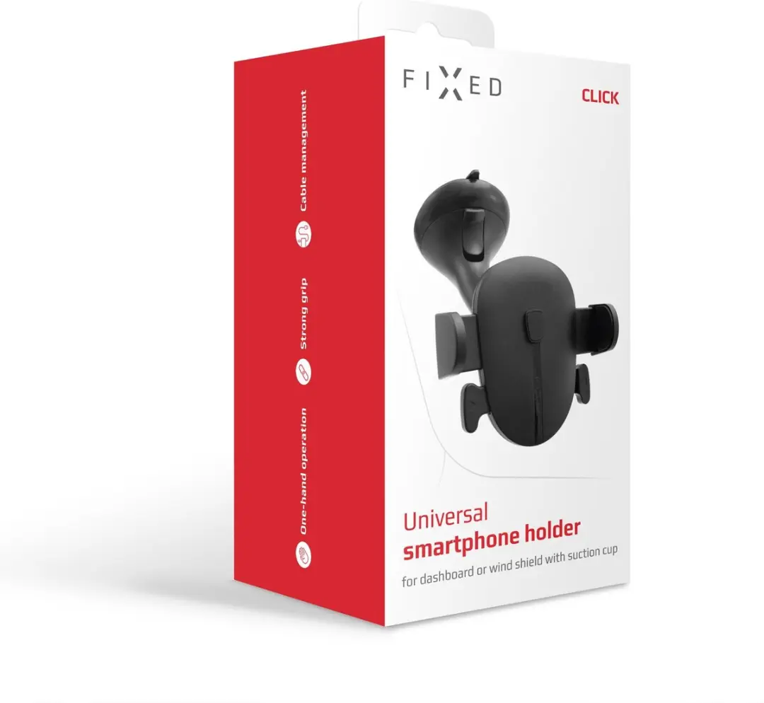 Fixed Click Universele Telefoonhouder FIXH-CLI - Zuignap - 360° Draaibaar - Zwart - afbeelding 6 van 6