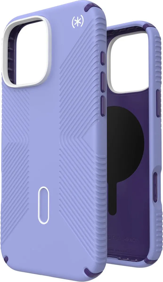 Speck Presidio2 Grip 150725-3251 iPhone 16 Pro Max Hoesje - Paars