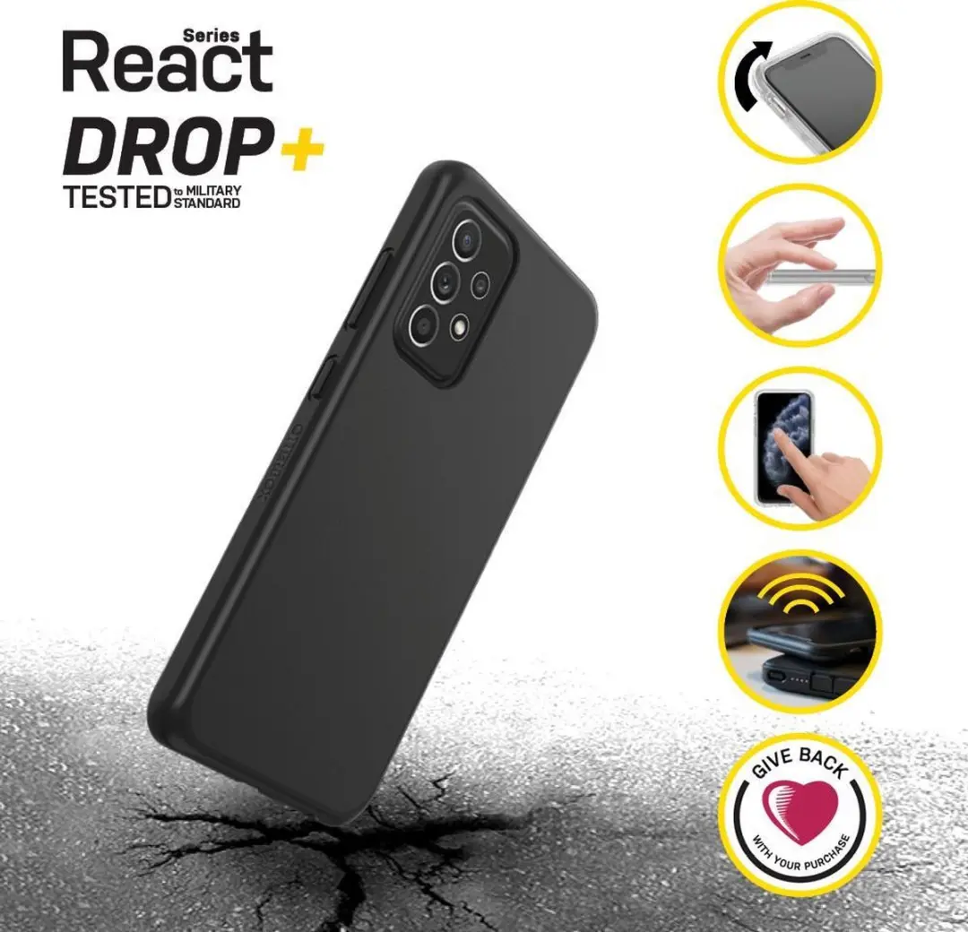 OtterBox React Backcover Shockproof 77-81882 - Zwart
