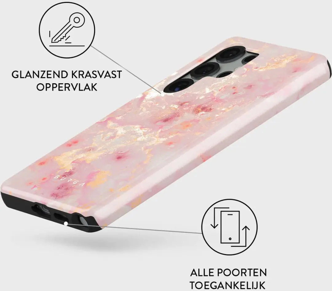 Burga Tough Case Samsung Galaxy S25 Ultra - Gouden Coral - afbeelding 6 van 6