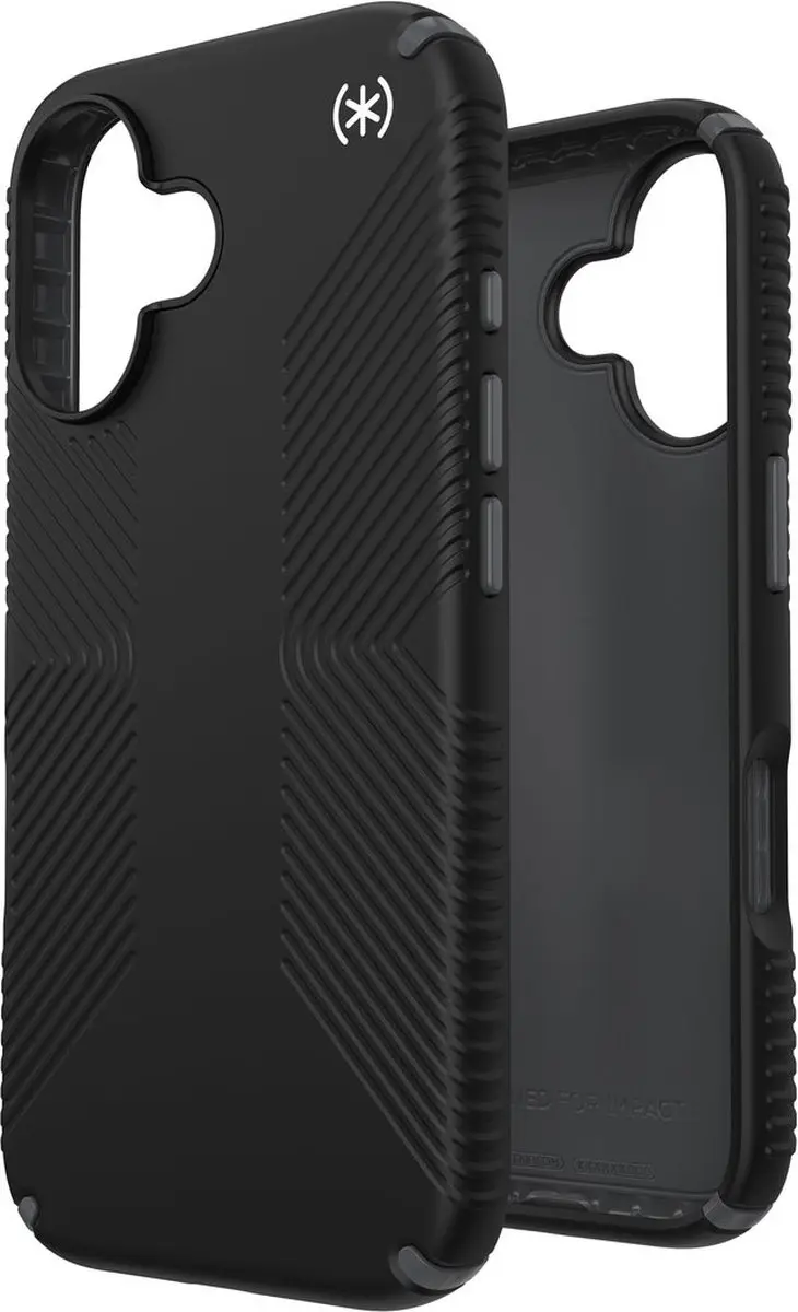 Speck Presidio2 Grip iPhone 16 Hoesje - Zwart