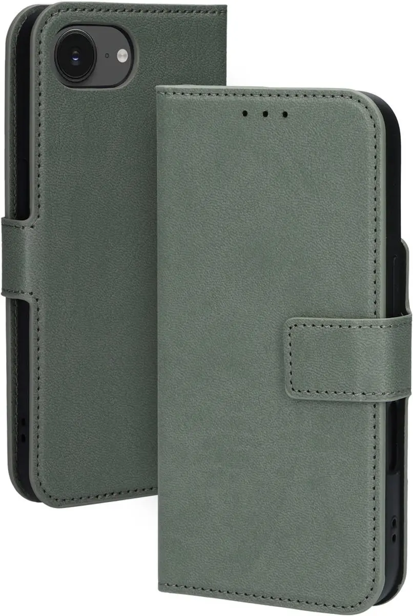Mobiparts MP-128831 Hoesje iPhone 16/17 - Wallet Eco Leer Groen - afbeelding 6 van 6