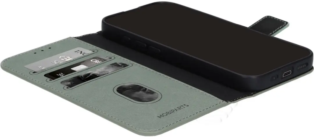 Mobiparts MP-128831 Hoesje iPhone 16/17 - Wallet Eco Leer Groen
