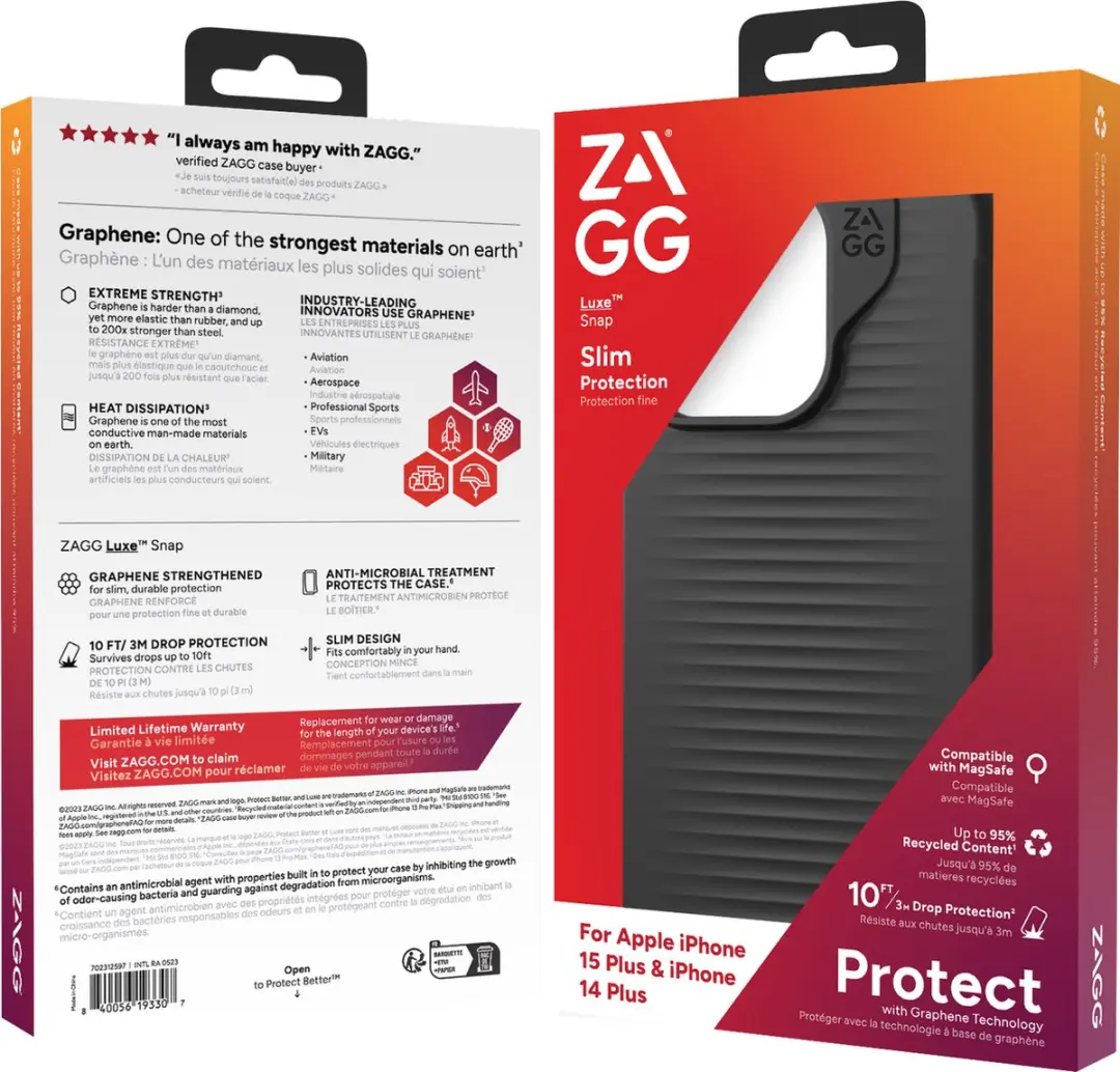 ZAGG Luxe Snap Hoesje iPhone 15 Plus - Zwart - 54679