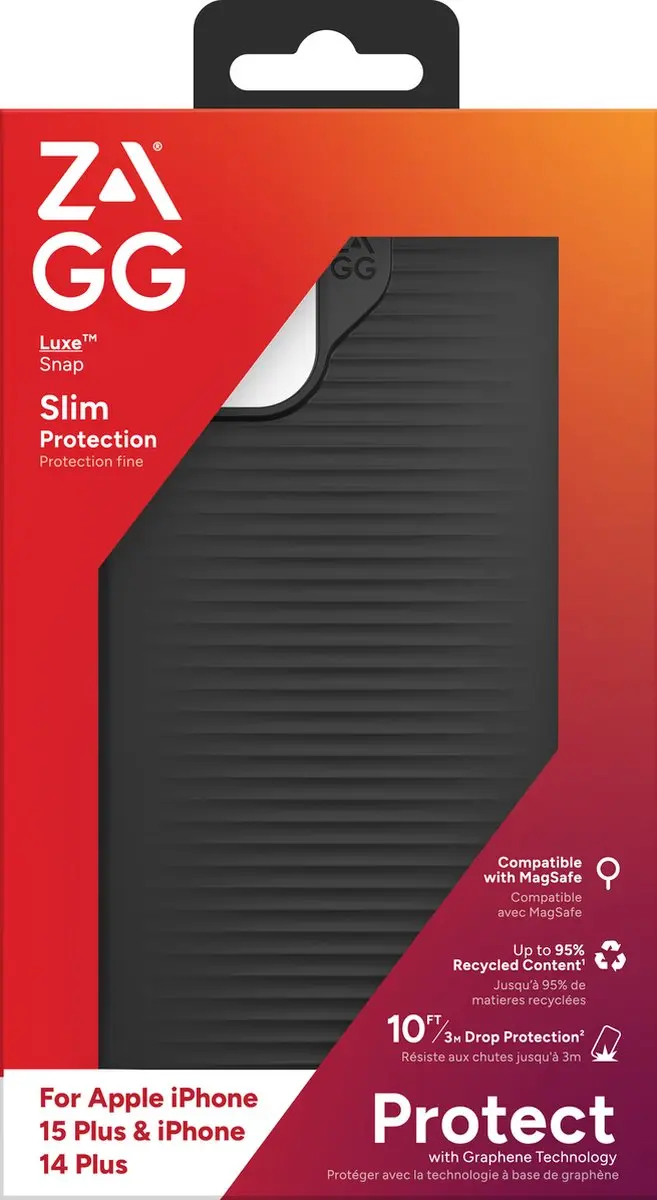 ZAGG Luxe Snap Hoesje iPhone 15 Plus - Zwart - 54679