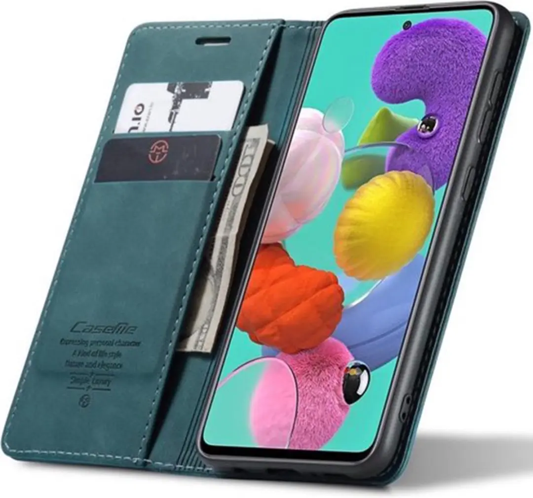 CaseMe Book Case A515F72410105 - Samsung Galaxy A51 Hoesje - Groen