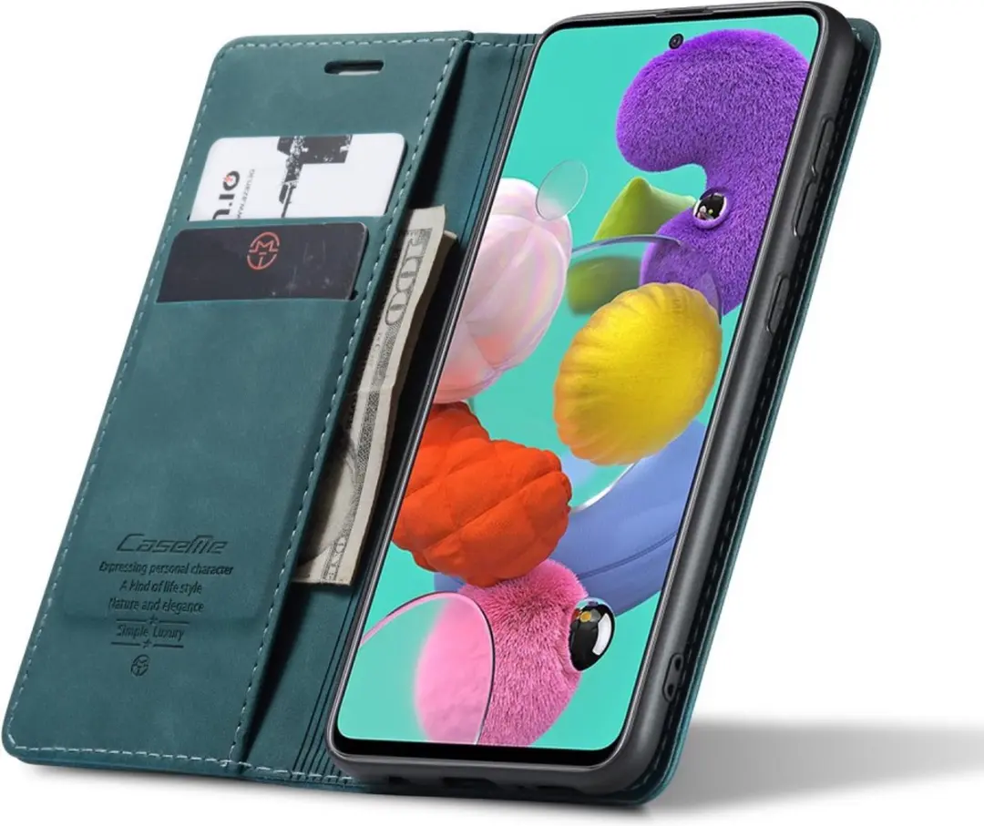 CaseMe Book Case A515F72410105 - Samsung Galaxy A51 Hoesje - Groen - afbeelding 6 van 6