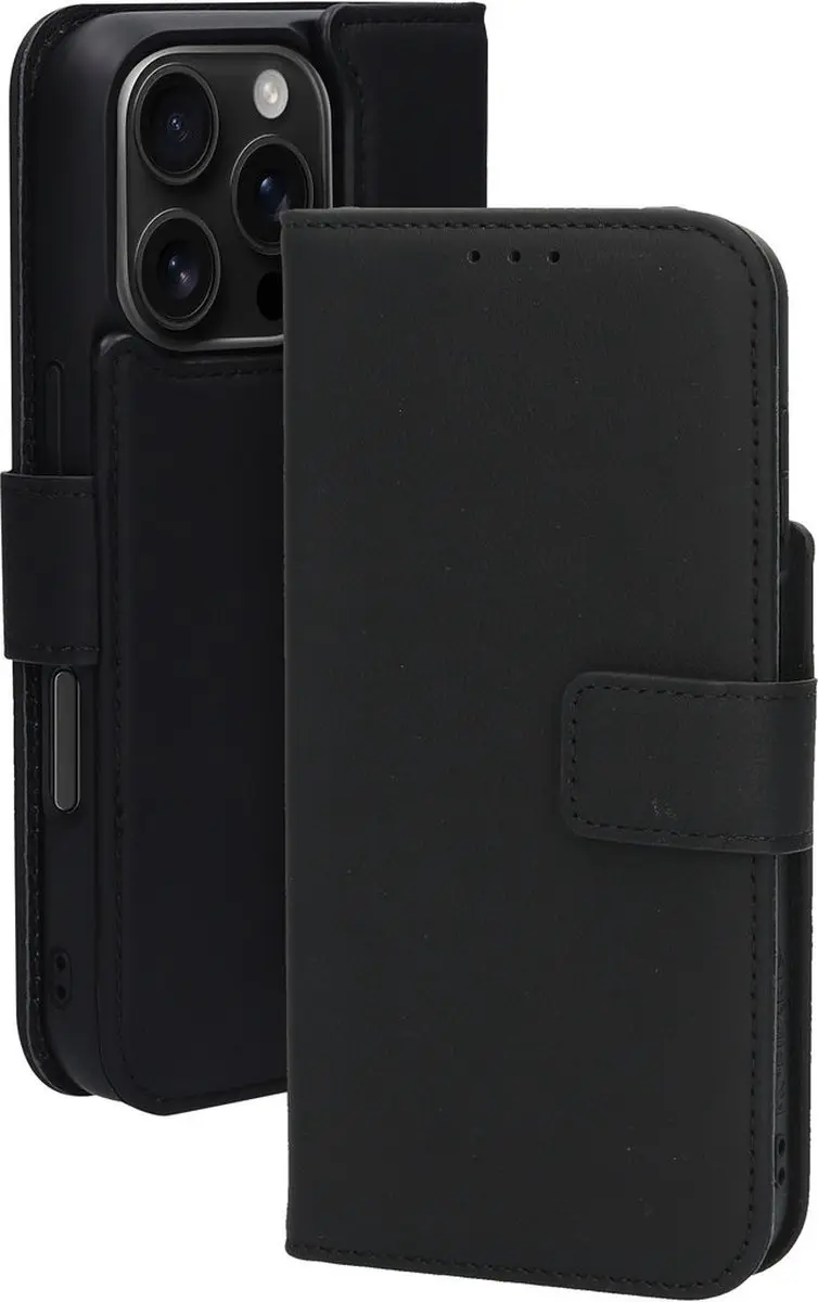 Mobiparts MP-127226 Hoesje iPhone 16 Pro - Wallet 2-in-1 - Zwart