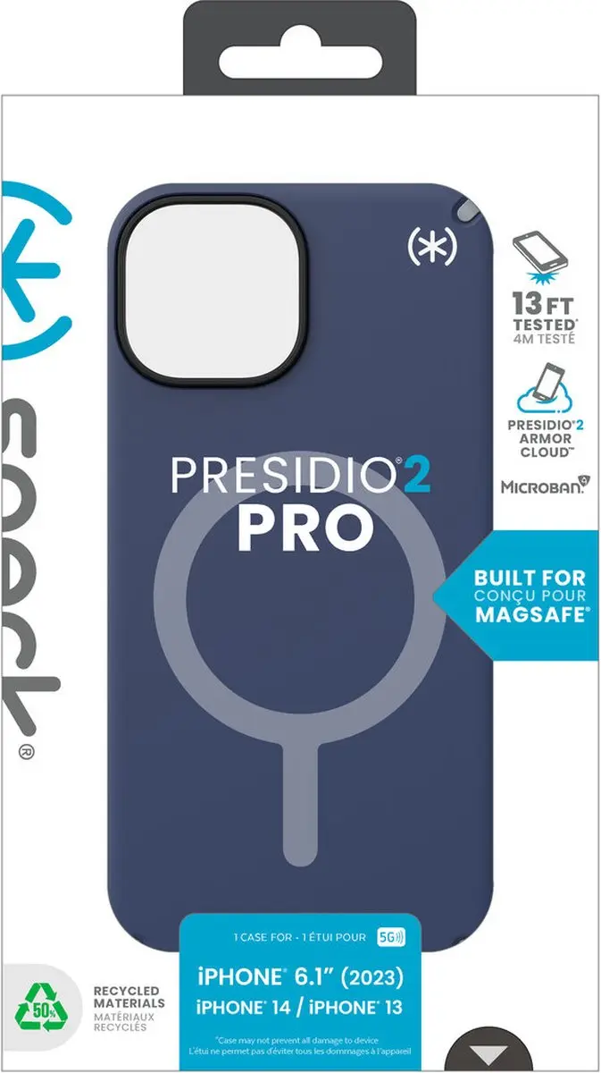 Speck Presidio2 Pro 150558-3206 iPhone Hoesje - Blauw - MagSafe