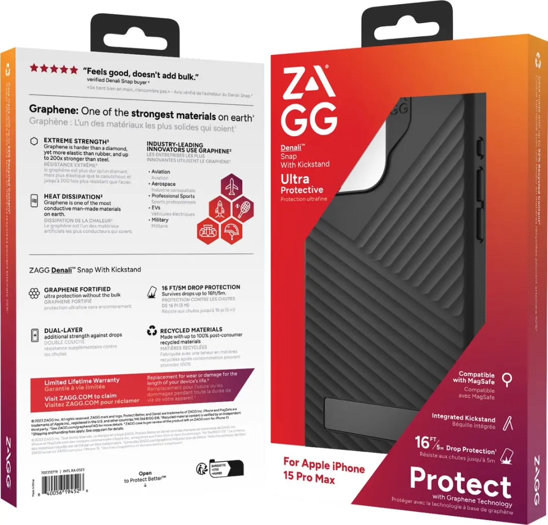 ZAGG Denali Snap KS iPhone 15 Pro Max Hoesje - Zwart