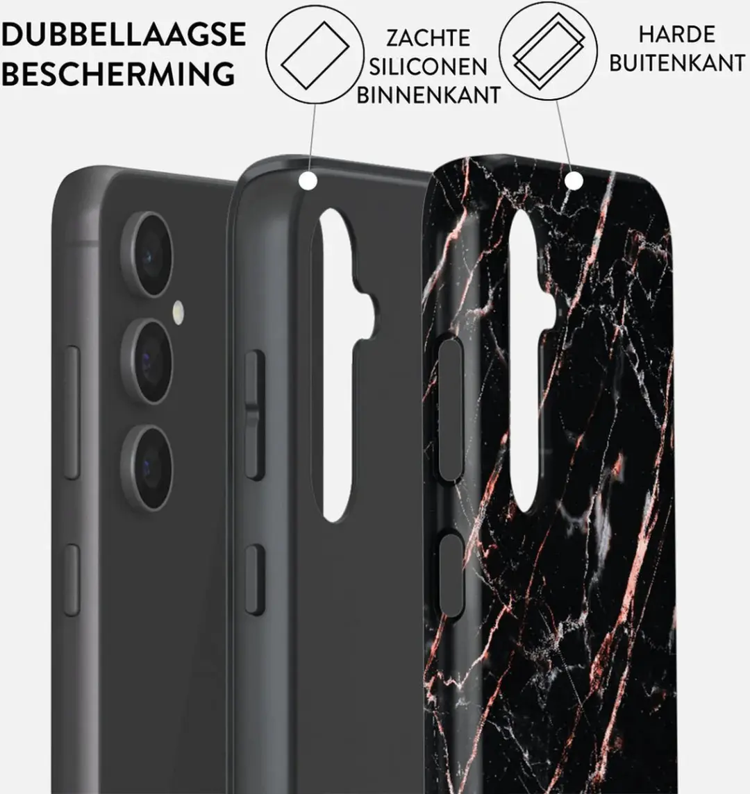 Burga Tough Case Samsung Galaxy S23 FE S23FE_TH_MB_30 - Rose/Goud Marble