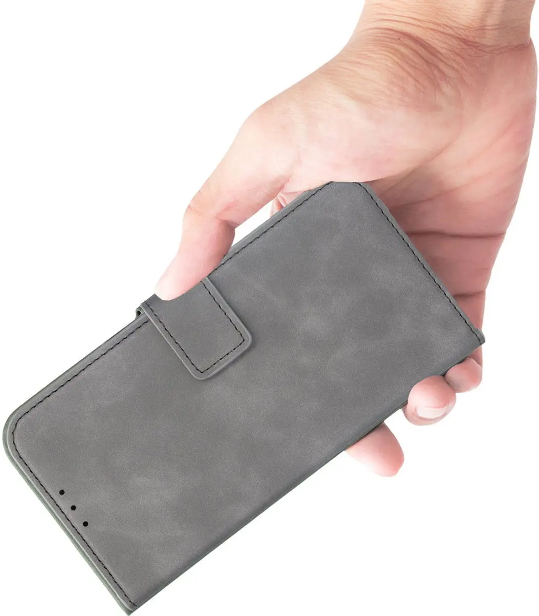 Mobiparts MP-128756 Hoesje Samsung Galaxy A56 - Wallet Grijs