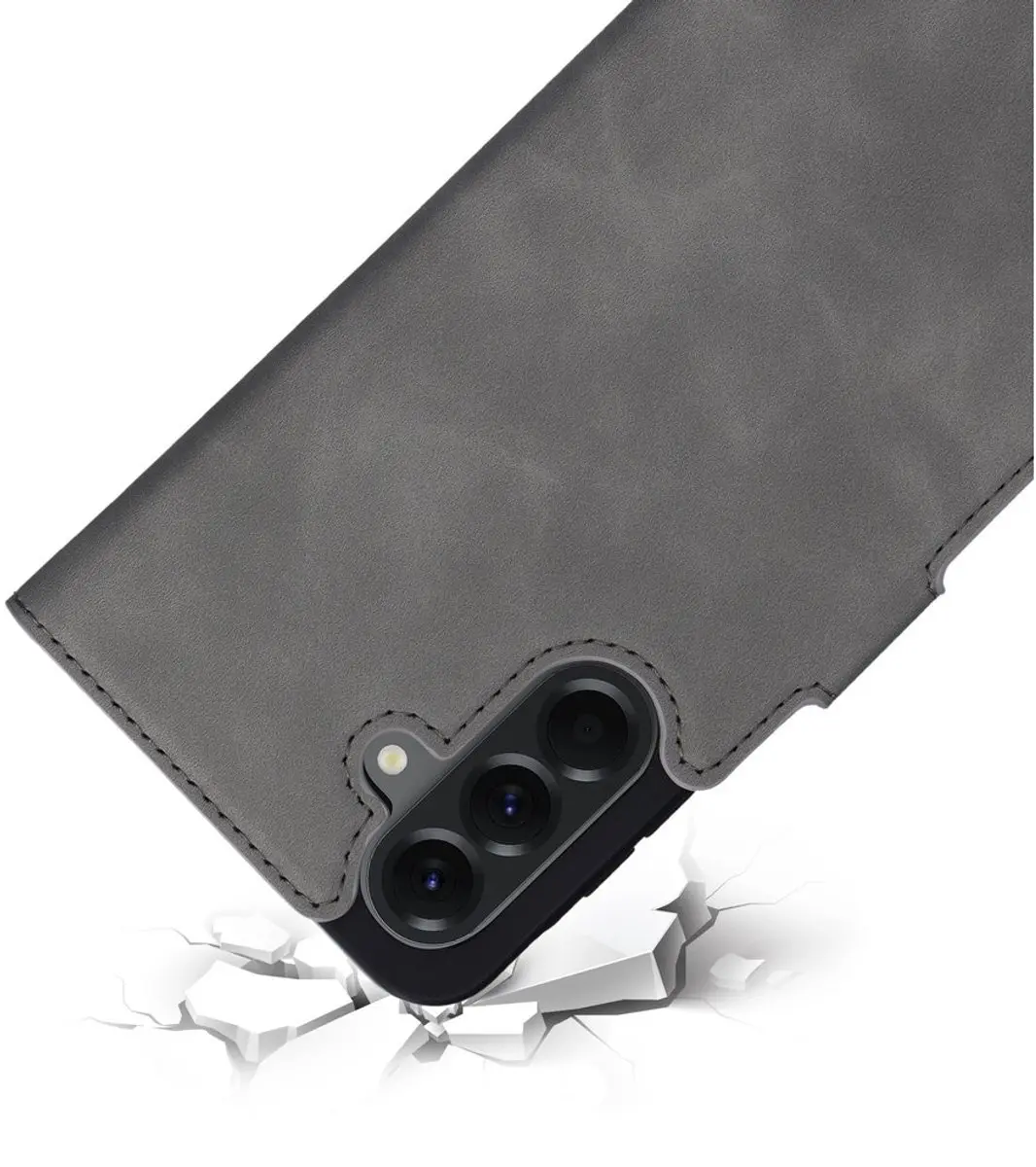 Mobiparts MP-128756 Hoesje Samsung Galaxy A56 - Wallet Grijs