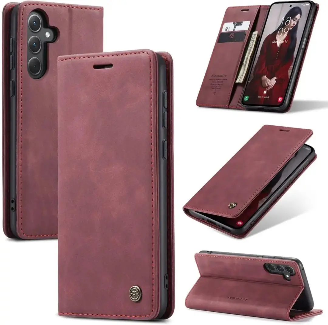 Caseme 013 Book Case Hoesje Samsung Galaxy A56 - Rood