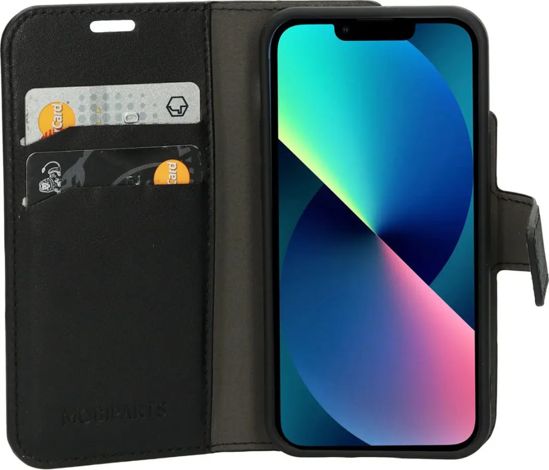 Mobiparts MP-118628 Hoesje iPhone 12/13 Mini - Eco Leer - Zwart