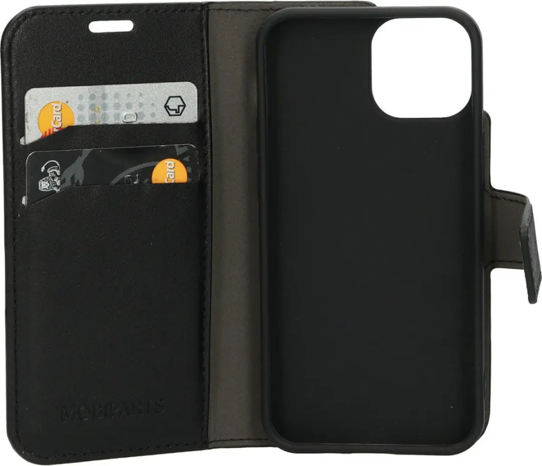 Mobiparts MP-118628 Hoesje iPhone 12/13 Mini - Eco Leer - Zwart - afbeelding 6 van 6