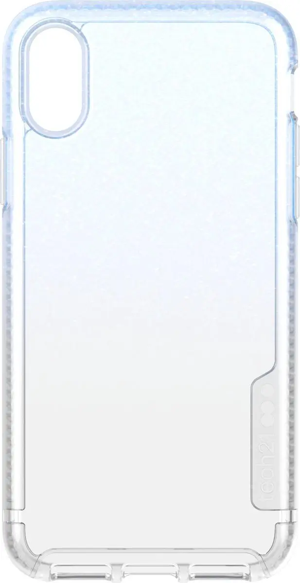 Tech21 Pure Shimmer Backcover iPhone X/Xs - Blauw T21-6586