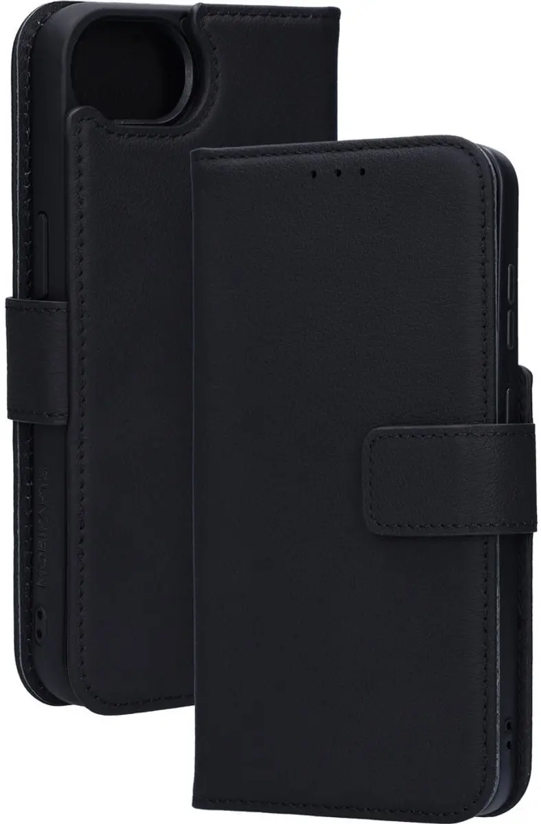 Mobiparts MP-128834 Hoesje iPhone 16/17 - MagSafe Leder Wallet 2-in-1 - Zwart
