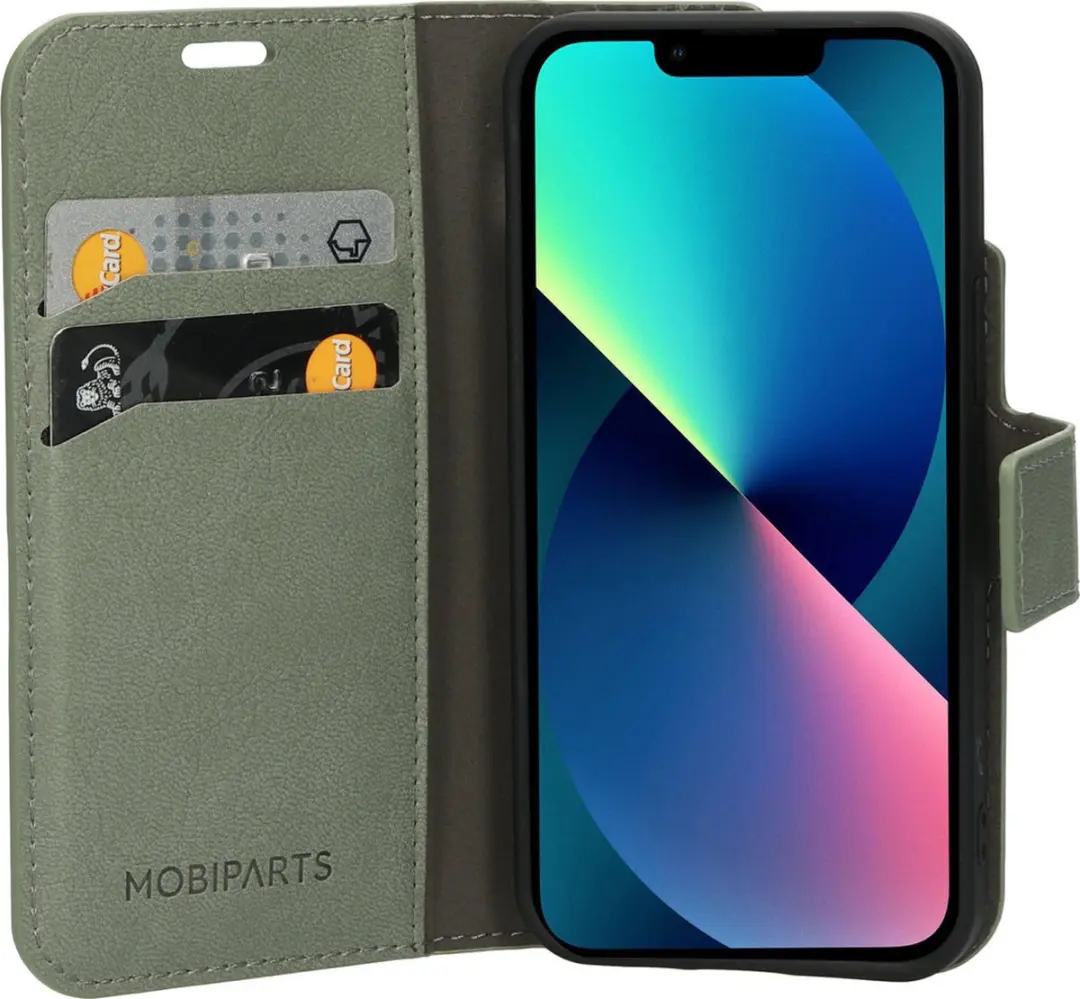 Mobiparts MP-118632 Hoesje iPhone 13 Mini - Wallet - Groen