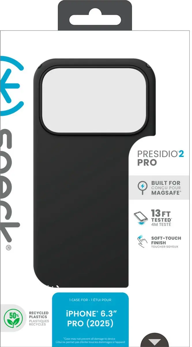 Speck Presidio2 Pro 150975-D143 Hoesje - iPhone 17 Pro - Zwart