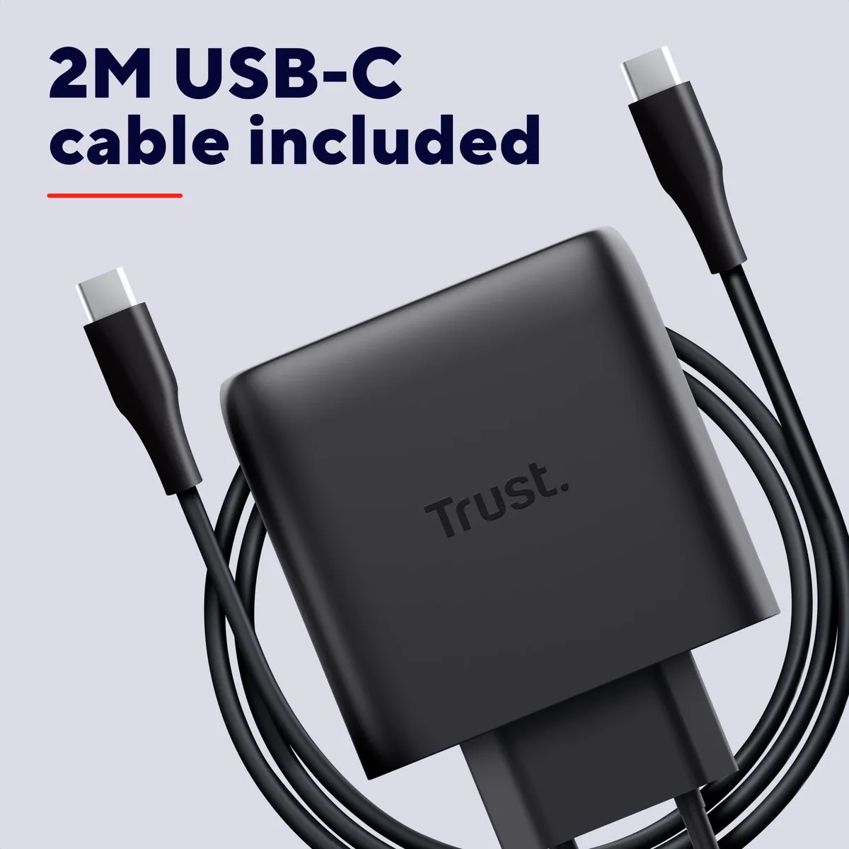 Trust Maxo 65W GaN USB-C Oplader 25523 - Zwart