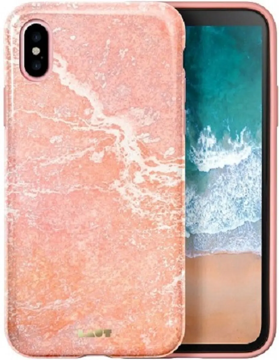 Laut Huex iPhone Xs Marble Pink Hoesje
