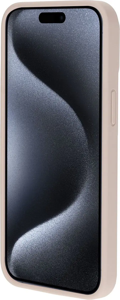 Mobiparts MP-124549 Hoesje iPhone 15 Pro Max - Siliconen - Beige Roze