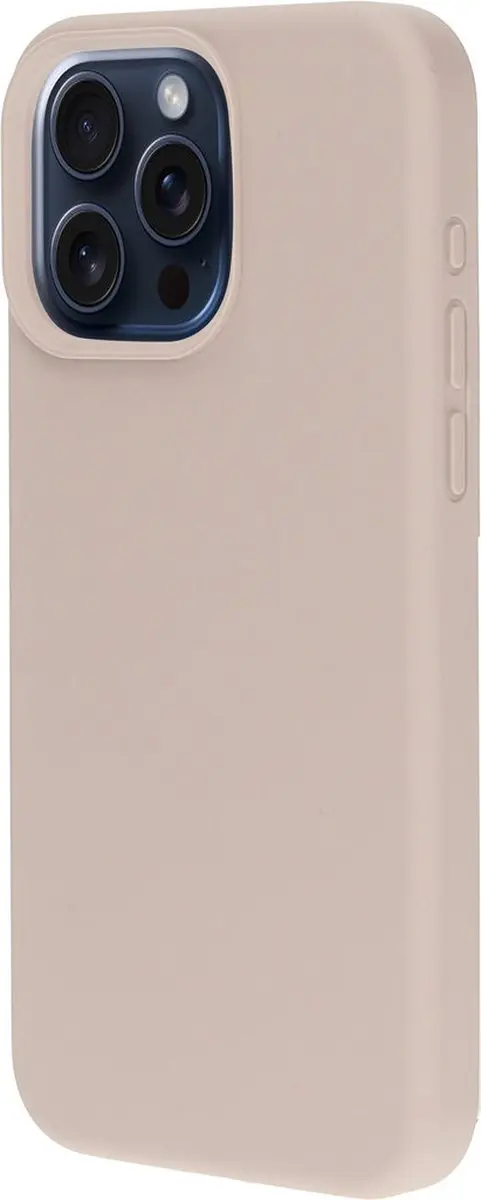 Mobiparts MP-124549 Hoesje iPhone 15 Pro Max - Siliconen - Beige Roze