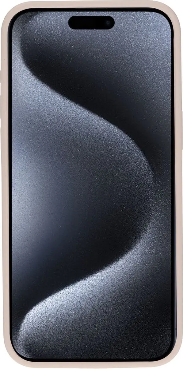 Mobiparts MP-124549 Hoesje iPhone 15 Pro Max - Siliconen - Beige Roze