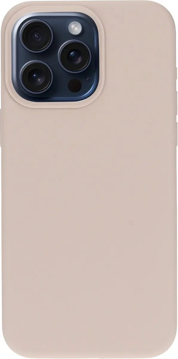 Mobiparts MP-124549 Hoesje iPhone 15 Pro Max - Siliconen - Beige Roze - afbeelding 6 van 6