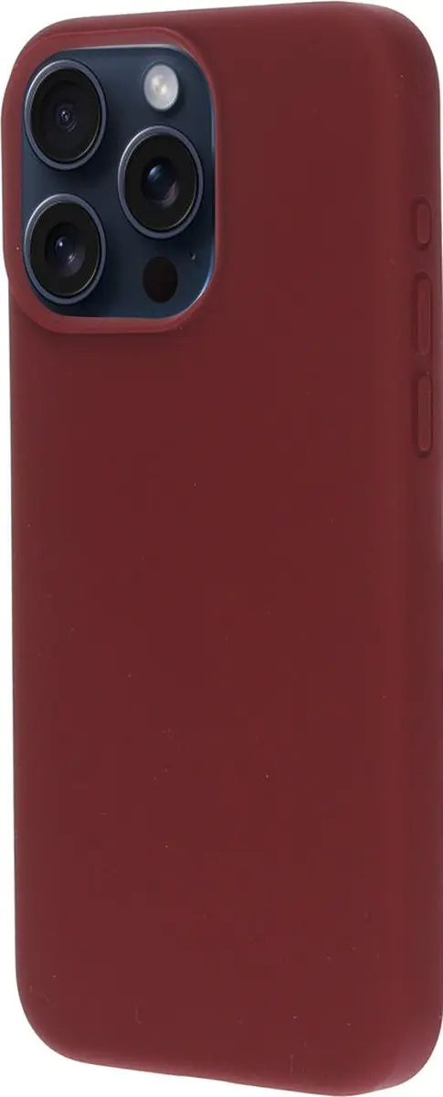 Mobiparts MP-124548 Hoesje iPhone 15 Pro Max - Siliconen - Paars/Rood