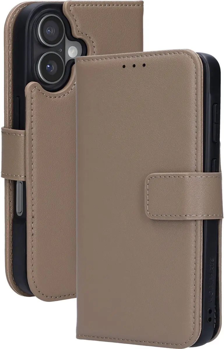 Mobiparts MP-130629 iPhone 17 Hoesje - Wallet 2-in-1 Beige