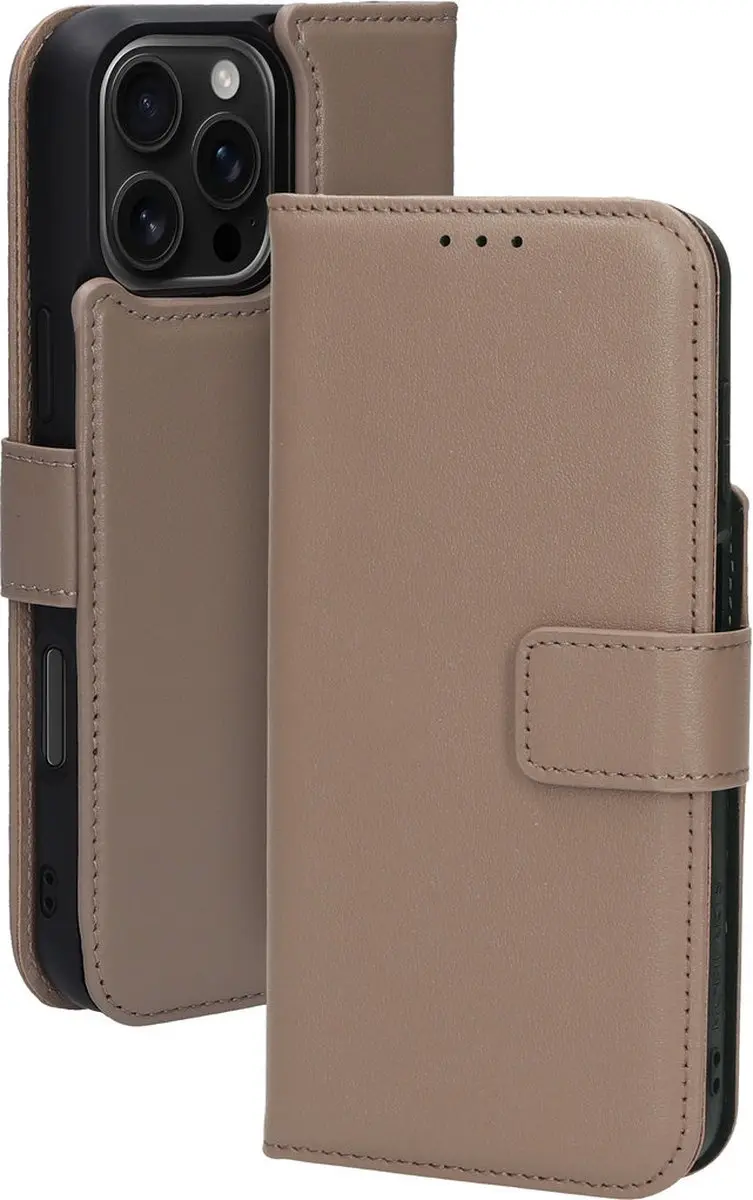 Mobiparts MP-127233 Hoesje iPhone 16 Pro Max - Wallet 2-in-1 Beige