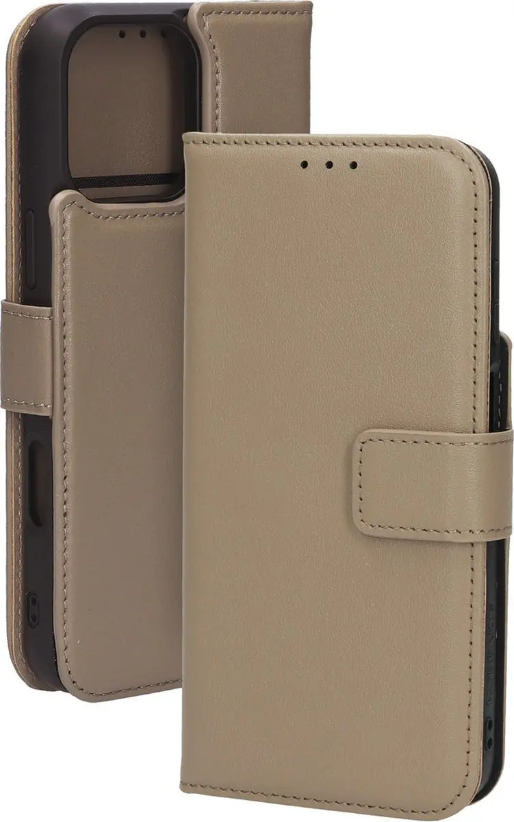Mobiparts MP-127233 Hoesje iPhone 16 Pro Max - Wallet 2-in-1 Beige