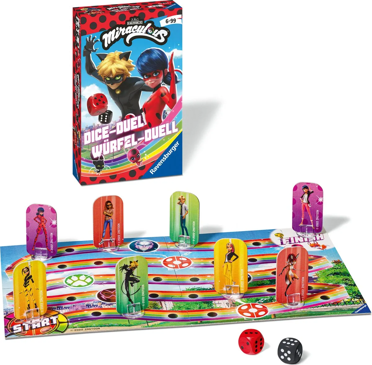 Ravensburger Miraculous DiceDuel Bordspel - 4 Spelers - Multicolor