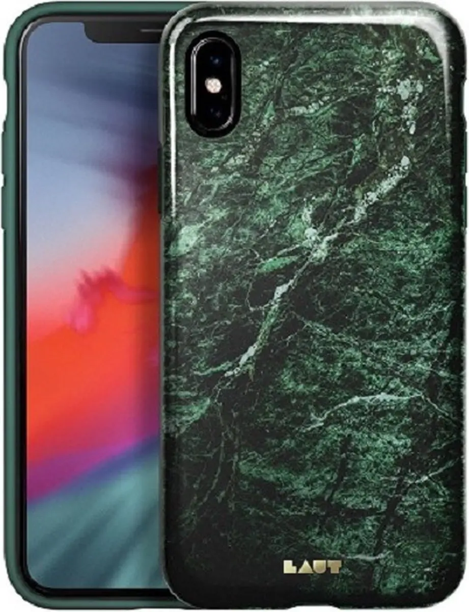 Laut Huex-E iPhone Xs Max Hoesje - Marble Emerald Groen