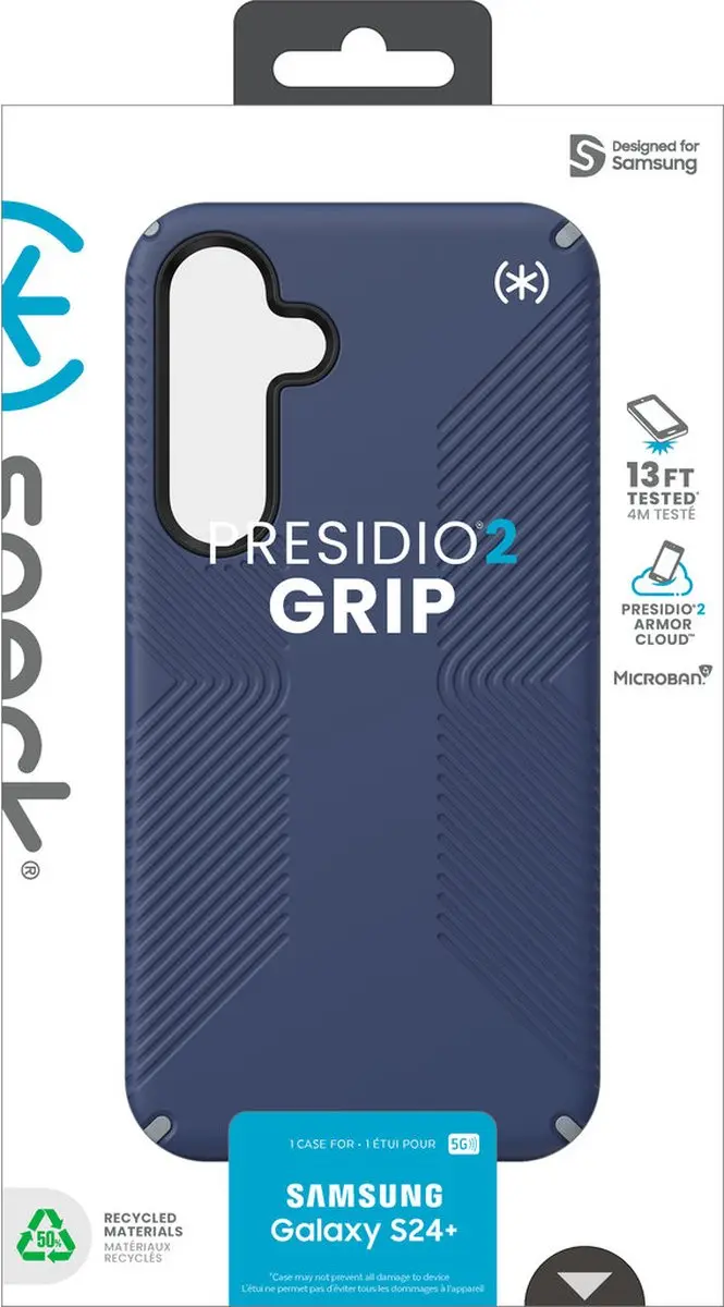 Speck Presidio2 Grip 150616-3206 Hoesje - Samsung Galaxy S24 Plus - Blauw