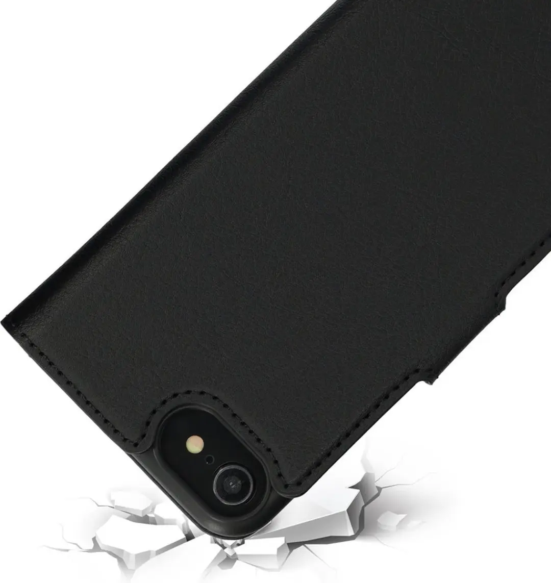 Mobiparts MP-73914 Wallethoesje iPhone 7/8/SE - Eco Leer - Zwart