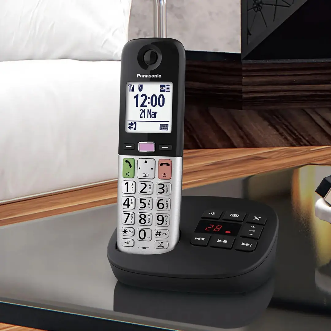 Panasonic KX-TGU430EXB Seniorentelefoon - 1 Handset - Antwoordapparaat - Zwart/Grijs