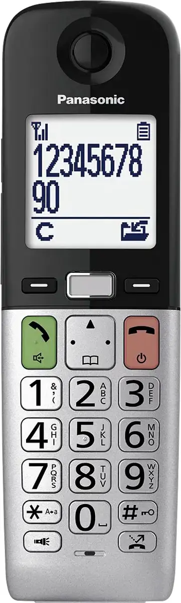 Panasonic KX-TGU430EXB Seniorentelefoon - 1 Handset - Antwoordapparaat - Zwart/Grijs