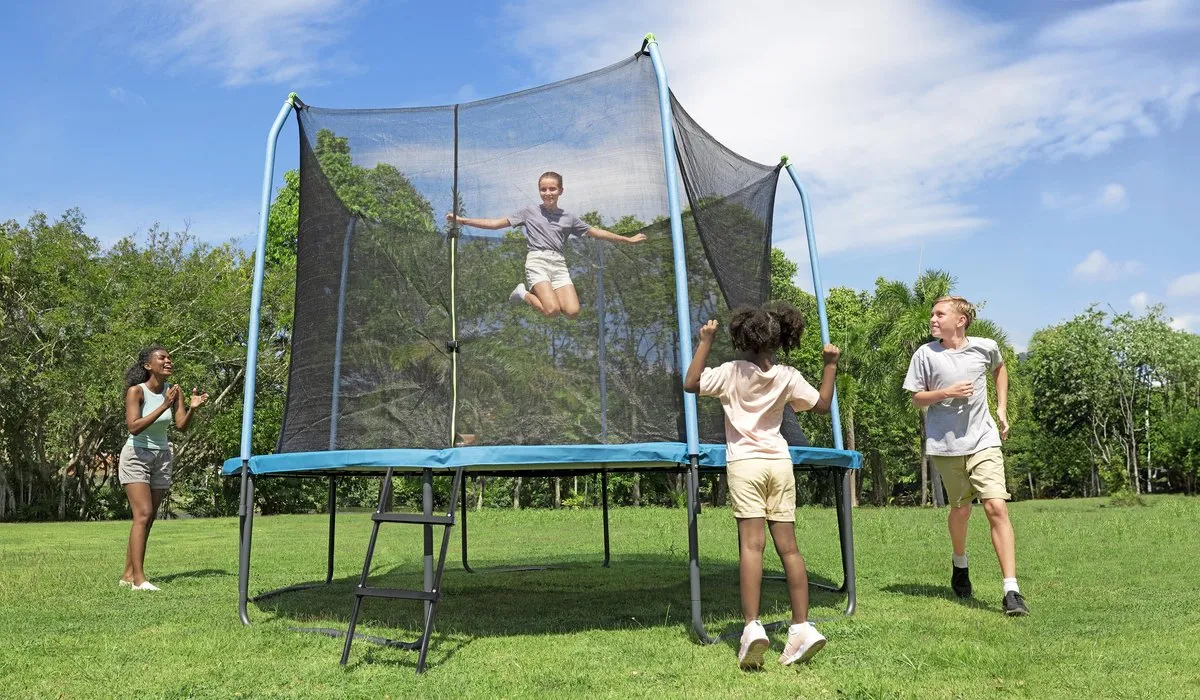 Bestway Xtreme Air 366cm Buitentrampoline - 3,66m - Zwart/Blauw/Grijs